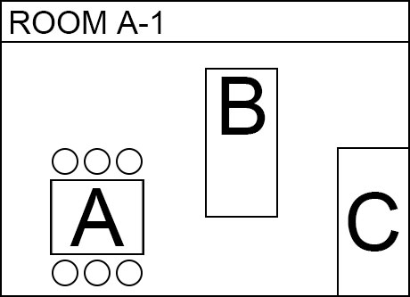 Image, map. Room A(A1). Electronic parts
