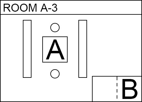 Image, map. Room A(A3). Electronic parts