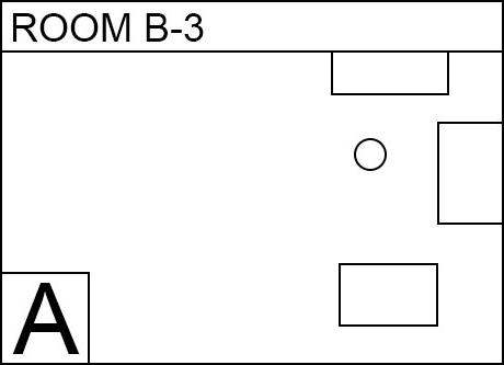 Image, map. Room B(B3). Electronic parts