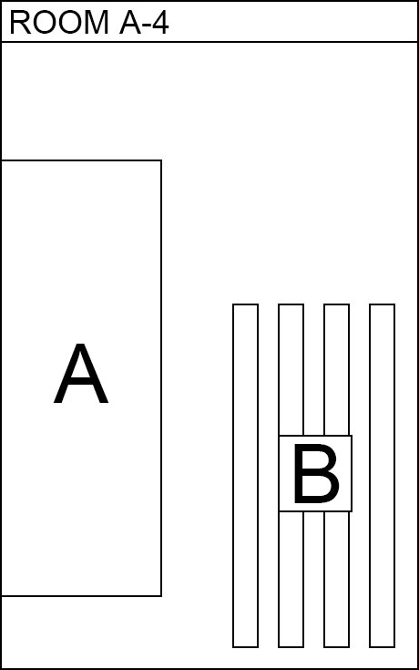 Image, map. Room A(A4). Electronic parts