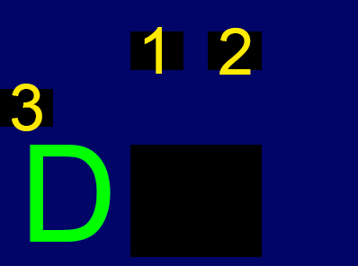 Image, map(blue color). Room D(D1~D3).  Handicraft