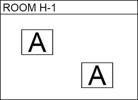 Image, map. Room H(H1). Food
